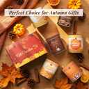 6Pack/54oz Non-Toxic Scented Candle Set, Fall Winter Candles, Decorative Holiday Candles for Women Men, 9oz Apple/Cinnamon/Pumpkin/Vinilla/Cocoa/Maple Soy Christmas Scented Candle for Holiday Gifts