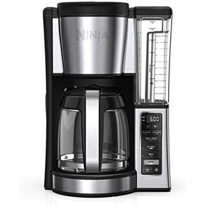 Ninja 12-Cup Programmable Coffee Brewer, 2 Brew Styles, Adjustable Warm Plate, 60oz Water Reservoir, Delay Brew - Black/Stainless Steel