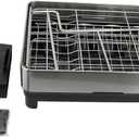 Multifunctional Stainless Steel Dish Drying Rack with Cutlery and Cup Holder for Kitchen Counter, Space Saving Design (2 Tier)