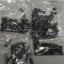 170 Pieces Multiple Sizes Cone Spikes Screwback Studs Rivets Large Medium Small Metal Tree Spikes Studs for Punk Style Clothing Accessories DIY Craft Decoration (Black)