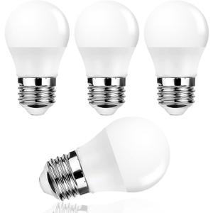 E26 Small LED Light Bulbs,LED Bulb Light 5 Watt 35W Equivalent, 3000K Warm White Bulb for Ceiling Droplight,House Lighting, 120V, Not Dimmable,4 Pack
