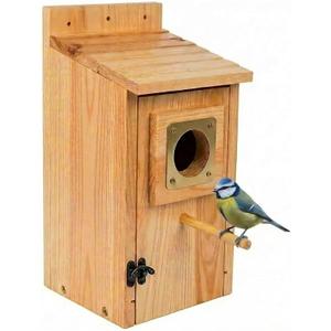 Bird Houses for Outside with Copper Guard,Thicken Wooden Bluebird House Clearance Garden Country Cottages, Nesting Box for Finch Swallow Wren Chickadee Wild Bird Supplies