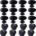20 Pack Black Round Antique Brass Kitchen Cabinet Knobs Cupboard Door Knobs Drawer Handle Pulls Dresser Knobs with 21 Pcs Screws for Bathroom Drawer Door Hardware