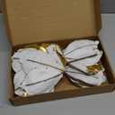 GL-Turelifes 10 Large Glitter Christmas Flower 6 Pcs Artificial Magnolia Flowers Velvet Fold Christmas Tree Flower Decorations Xmas Tree New Year Party Wedding Ornaments (Gold)