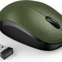 Seenda Wireless Mouse for Laptop, 2.4G Noiseless Mouse with USB Receiver - Optical Tracking Portable Computer Mice for Chromebook, PC, Tablet, Windows System, 24 Months Battery Life - Green & Black