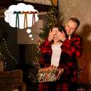 Civaner 4 Pcs Khaki Green White Brown Extra Large Christmas Velvet Tree Bow 47.2 x 11.8 Inch Vintage Giant Wreath Christmas Tree Topper Bow Ornament with Long Streamer for Door Staircase Outdoor