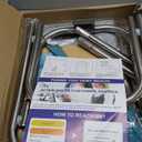 Folding Shower Chair Seat, 17.5" Stainless Steel Small Shower Chair for Inside Shower with Pad, 400lbs Portable Travel Shower Stool, Safety Anti-Slip Bath Chair for Seniors, Disabled, Gray