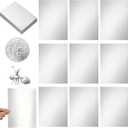 Yaocom 50 Packs Aluminum Metal Crafts DIY Foil Thick for Art Project Aluminum Flashing Roll Wide Sheet Multipurpose Metal Sheets (7.8 Inch X 11.8 Inch X 0.07 mm,Silver)