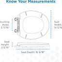 Gerber Round Front Toilet Seat with Cover, Soft Close, No Slam, Quick & Easy Install, Heavy-Duty Plastic, Durable & Fade-Resistant, White GC550129