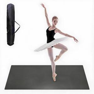 Garvee 6 x 4 ft Dance Floor,Portable Dance Floor Mat,PVC Non-Slip Exercise Flooring for Ballet Jazz & Pop for Home and Gym,Black