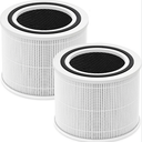 Core 300 Replacement Filter for LEVOIT Core 300 Core300-P Core 300S Core 300-P VortexAir Air Purifier, Core 300-RF, 3-in-1 HEPA Activated Carbon, 2 Pack, Core 300-P, White