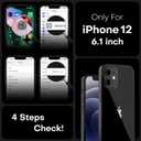 TOCOL for iPhone 12 Case, Compatible with Magsafe, Full Camera Protection, Built-in Magnetic Ring, Translucent Matte Phone Case for iPhone 12 6.1 inch (Black)