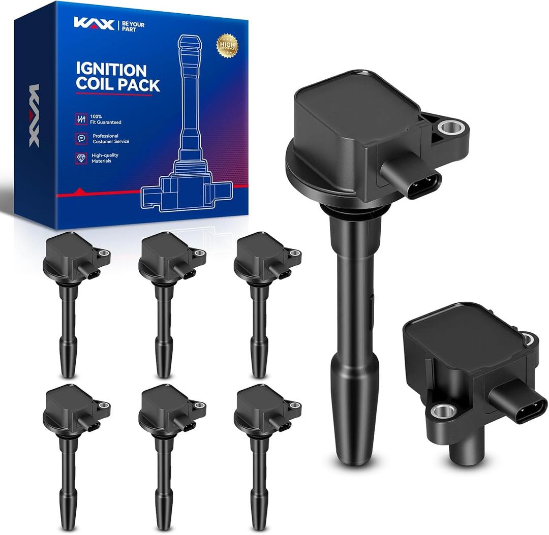 KAX 7Pcs UF835 & 1Pcs UF869 Ignition Coil Set for Ford F-150 2018-2020 5.0L, Mustang 2018-2020 5.0L, UF835