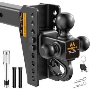 Adjustable Trailer Hitch -Drop Hitch Fit 2.5" Receiver-8" Drop/Rise