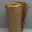 Honeycomb Packing Paper, MINHAO 15"x300' Eco Friendly Packing Paper for Moving Recyclable Honeycomb Paper Moving Supplies Bubble Paper Wrapping Protective Roll, With 36 Fragile Sticker Labels (Brown)