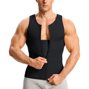 Nebility Mens Shapewear Fajas para Hombres Compression Shirt Men Body Shaper Tank Top Compression Undershirt Vest Sleeveless, Black - XL