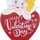 ogardeck Valentines Day Decorations Outdoor, 26" Metal Cupid Decorative Garden Stakes for Valentines Decor, Happy Valentine's Day Yard Sign Heart for Home Outside Lawn Porch Anniversary Wedding Party