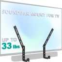 WALI Universal Soundbar Mount for TV, Heavy-Duty Bracket for Mounting Above or Below Screen, Length Up to 16.7",Fits Samsung,Sony,Bose,LG,Vizio,Roku,Vizio,Bose & More 