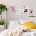 TLESKE Pink Cheetah Preppy Posters Prints Unframed 8x10 Set of 4, Trendy Aesthetic Lucky 8 Balls Wall Art Prints Decor for Teen Girls Dorm Bedroom Living Room, Retro Cheetah Print Wall Picture, 10L" x 8W"