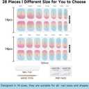 2 x Semi Cured Gel Nails Strips - 28 pcs UV Gel Nail Stickers for Women Work with Any UV Lamp, Long Lasting Nail Wraps for Home DIY Nails Art (Colorful Butterflies)