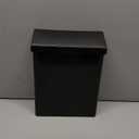 Architectural Mailboxes Designer Galvanized Steel, Locking Wall Mount Mailbox, Black with Satin Nickel