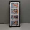 decorUhome 8x20 Picture Frames Collage Wall Decor, Display 4Pcs 4x6 Photos with Mat or 1Pcs 8x20 Unmatted, 4 4x6 Collage Picture Frames for Wall Mounting, Black