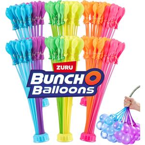 Bunch O Balloons Tropical Party (6 Pack) by ZURU, 200+ Rapid-Filling Self-Sealing Tropical Colored Water Balloons for Outdoor Family, Friends, Children Summer Fun (6 Pack)