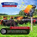 10 Miles Solar Powered Electric Fence Charger – 0.18J Output, 24/7 Day/Night Protection, Portable Fence Energizer for Dogs, Chickens, Garden, Livestock, Rechargeable Solar Panel, Rugged & Waterproof