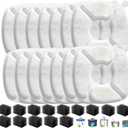 28 Pcs Cat Water Fountain Replacement Filters-14 Pack Cat Fountain Filters with 14 Pack Sponges, Enhanced Compatibility Pet Fountain Filter Fit for 95oz/2.8L 135oz/4L 67oz/2L Pet Drinking Fountain