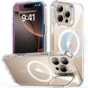 ESR for iPhone 16 Pro Case, Compatible with MagSafe,  Protective, Built in Stash Stand Phone Case, Scratch Resistant Back Cover, Classic Series, Clear