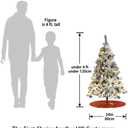 ShinyBeauty Mini Tree Skirt 24Inch Orange Sequin Tree Skirts Christmas Tree Cover Cross Stitch Kits Halloween Party Decor for Slim Trees