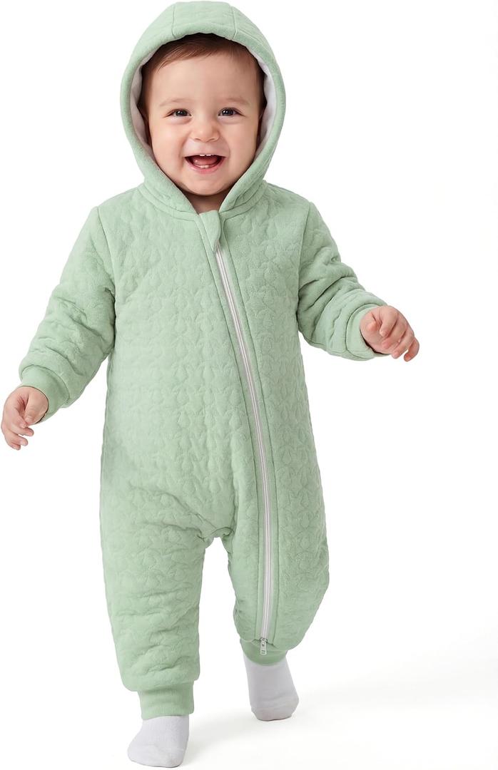 Unnivoll Baby Winter Clothes Cotton Baby Snowsuit for Boys Girls Long Sleeve Onesie Hooded Romper Newborn Jumpsuit Outfits