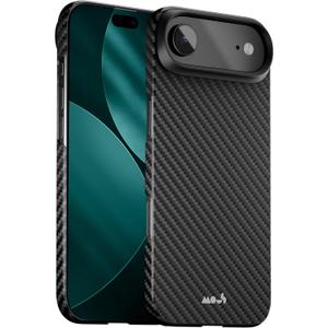 Mous for iPhone Air Case Slim, Compatible with MagSafe - Super Thin - Magnetic Phone Cover Compatible with iPhone 17 Air, Carbon Fibre, Black