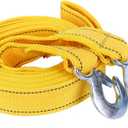 WANLIAN Tow Straps Heavy Duty with Hooks Double-Layer Towing Strap 2” x 13’ 10000 LB Capacity Trailer Belt for Cars Trucks Jeeps Boats and More, Tow Rope Yellow (Pack of 2)