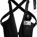 Premium Leather Shoulder Bag, Double Shoulder Armpit Bag, Anti-Theft Hidden Adjustable Strap Holste, Underarm Strap Wallet (Black)