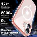 for iPhone 17 Case with Screen Protector,[Compatible with Magsafe] Military-Grade Protection & Anti-Yellowing,Magnetic Phone Case for iPhone 17,Pink