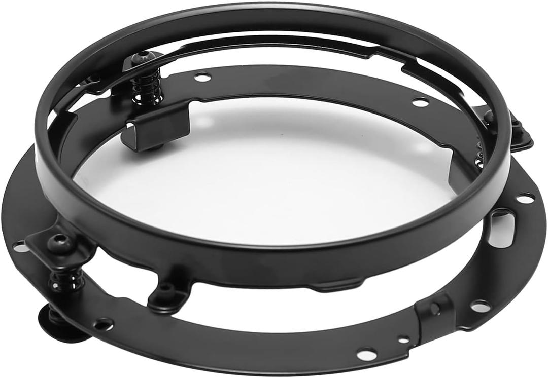 Anxingo 7inch Round Headlight Ring Mounting Bracket Replacement for Wrangler for Harley Davidson Headlight Mount