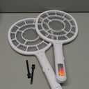 Electric Fly Swatter, Bug Zapper, Mosquito Zapper Racket | Gold Zone Voltage, Densest 3 mm Mesh, Apple-Like Weight - AA Battery Powered (not incl.) - Indoor & Outdoor, Pro Swat Tips, 2 Packs