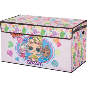LOL Surprise Collapsible Childrens Storage Trunk - Durable with Soft Lid, 28.5"x14.5"x16", Fun and Spacious Organizer for Kids