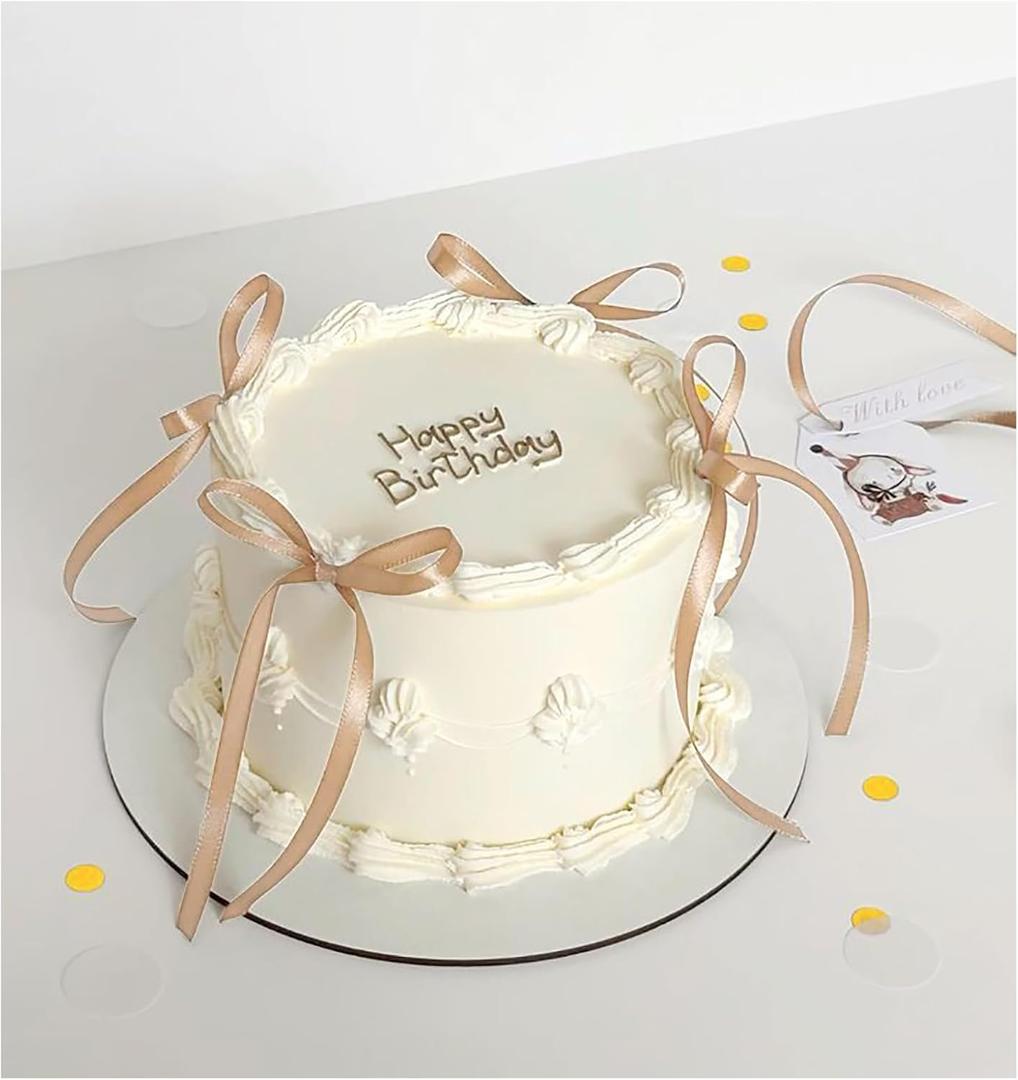 30 Pack Brown Bow Cupcake Toppers Birthday Brown Ribbon Bows Cake Toppers for Coquette Bow Birthday Cake Bows High Footed Cup Balloon Wall Decorations Baby Shower Wedding Anniversary Party Supplies