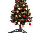 BESPORTBLE Christmas Tree Stand Base Small Plastic XmasTree Holder Artificial Tree Stand Replacement for Christmas Home & Office Decor, 0.8cm Hole Diamete