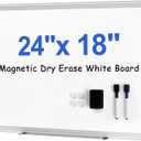 24" x 18" Magnetic Dry Erase Whiteboard with Aluminum Frame