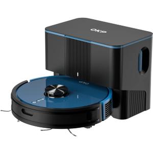 OKP Robot Vacuum L3, 4000Pa Suction, 200min Runtime, 90-Day Self-Emptying Dock, Lidar Navigation, Silent 52dB, WiFi/App/Alexa Control, Smart Home Mapping Robotic Vacuum for Pet Hair, Carpet, Floors (dark blue)