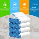 Small Trash Bags 4 Gallon, 360 Count -1.2 Mil Drawstring Mini Garbage Bags, White Plastic Trash Can Liners for Bathroom Accessories, 15 Liter, Bedroom, Dorm Room Essentials, Office