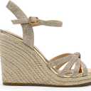 DREAM PAIRS Wedge Sandals for Women Dressy Summer, Platform Espadrille Strappy Casual Braided Heels Comfortable with Open Toe and Ankle Strap (Beige, 8.5)