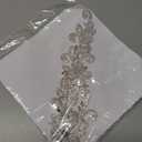 Beaded Rhinestone Motif Applique, Silver