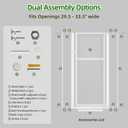 56" Extra Tall Baby Gate,Pressure Mount Clear Acrylic Cat Gate for Doorways,No Drilling Dog Gate Indoor,29.5-33.5" Wide Pet Safety Barrier for Hallway House-White S