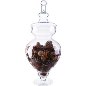 Glass Apothecary Jars with Lids for Candy Buffet - Apothecary Jars for Bathroom, Candy Bar, Kitchen, (Height: 22", Diameter: 9.5")