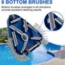 POOLAZA Pool Vacuum Head, Weighted Pool Vacuum Head with 1-1/4'',1-1/2'' Swivel Hose Connection, Bottom & Side Brushes, Pool Vacuum Heads for Inground Pools, Above Ground Pools & Vinyl Lined Pools