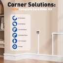 Delamu Cord Hider, 142in Cable Hider, Cord Covers for 2-3 Wires on Wall, Wire Covers for Cords, Wire Hiders for TV on Wall, Easier Setup Cable Cover Cable Management, W0.94 H0.47in, White